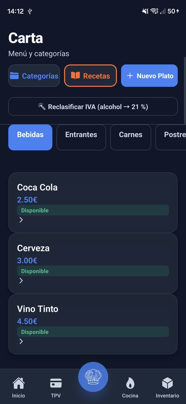 Tus recetas, ligadas a la carta
