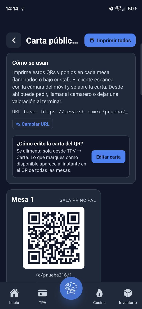 Un QR por mesa, listo para imprimir